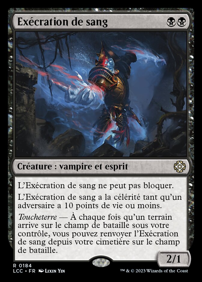 image Exécration de sang