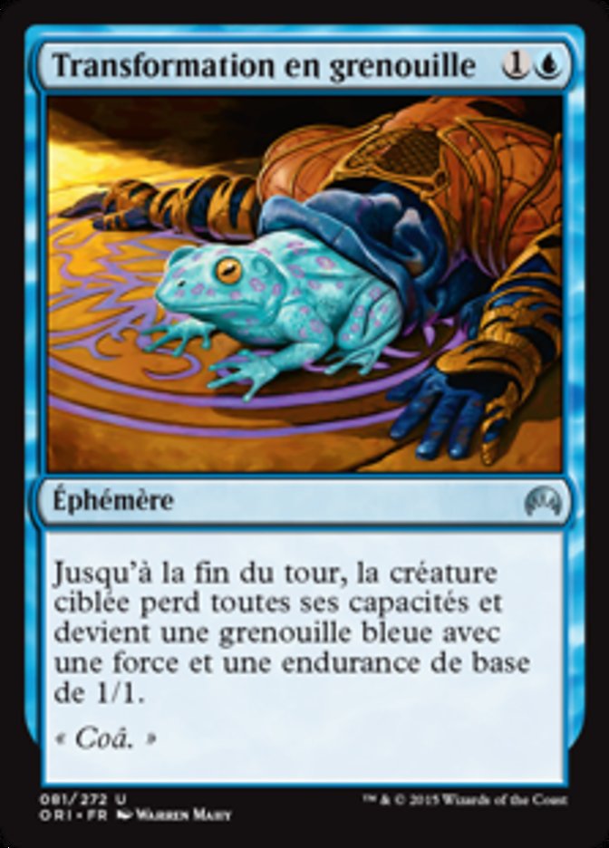 image Transformation en grenouille