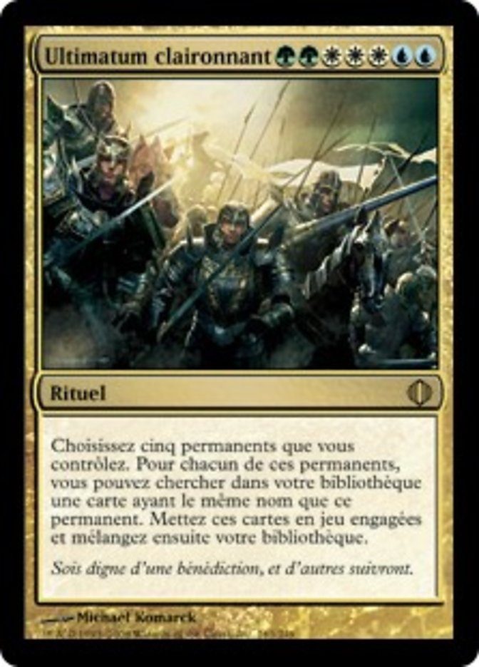 image Ultimatum claironnant