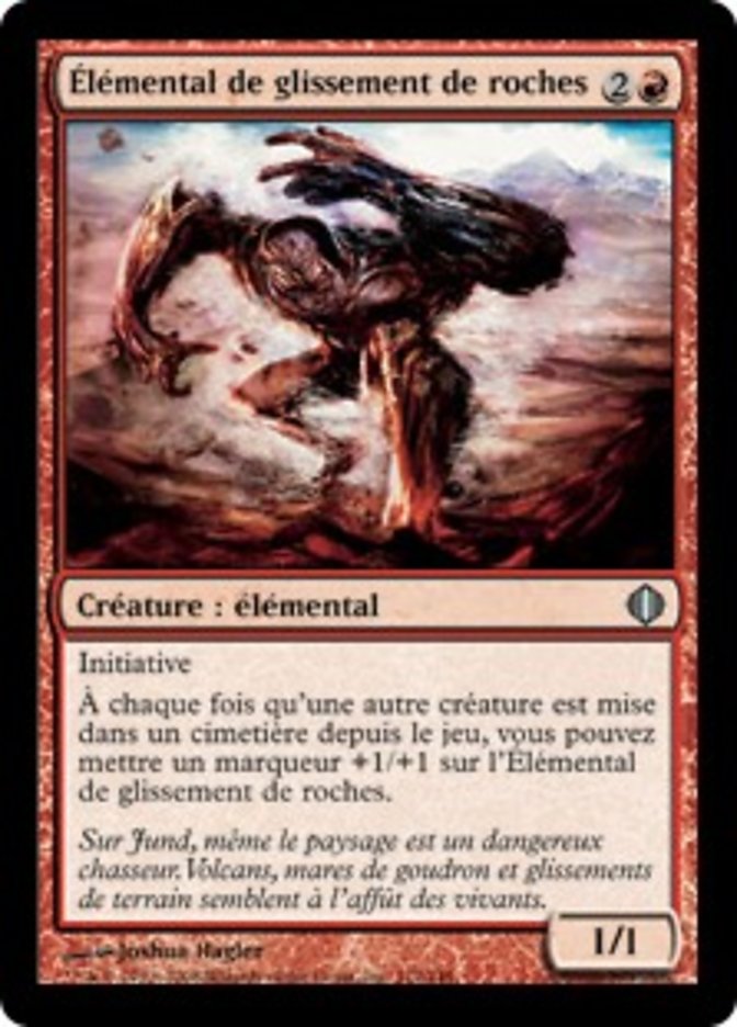 image Élémental de glissement de roches