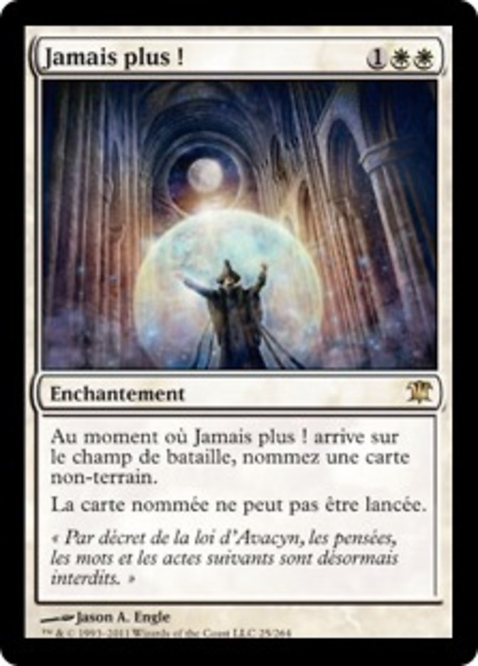 image Jamais plus !