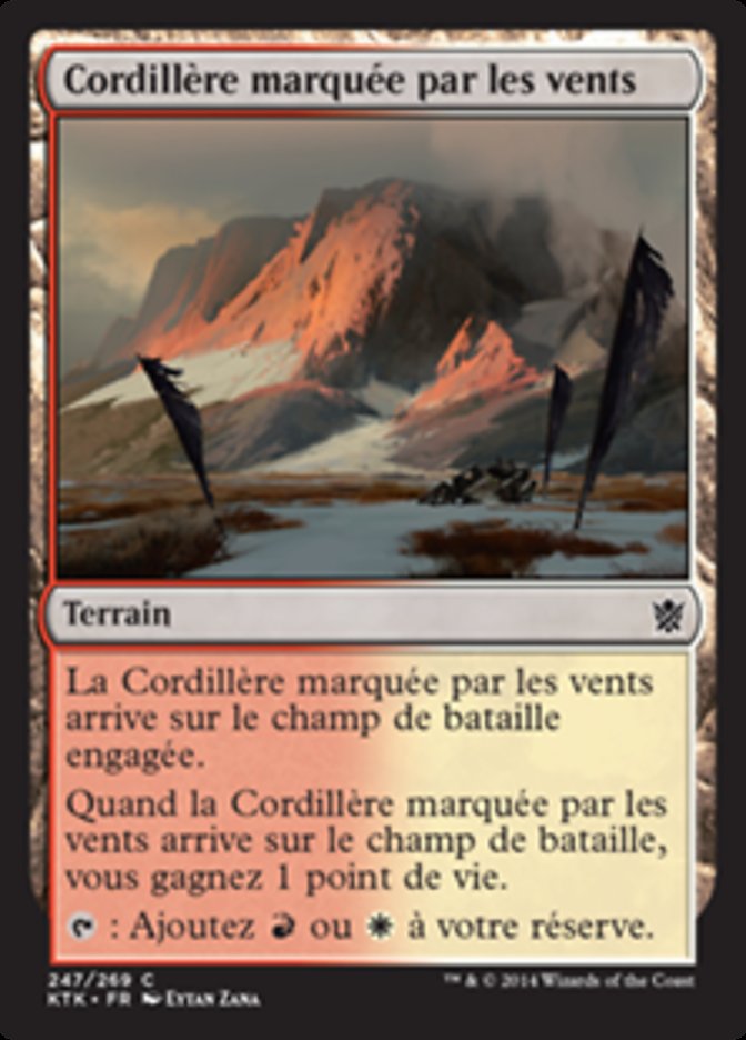 image Cordillère marquée par les vents
