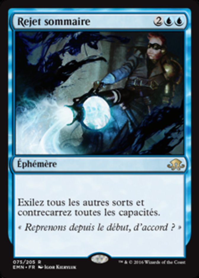 image Rejet sommaire