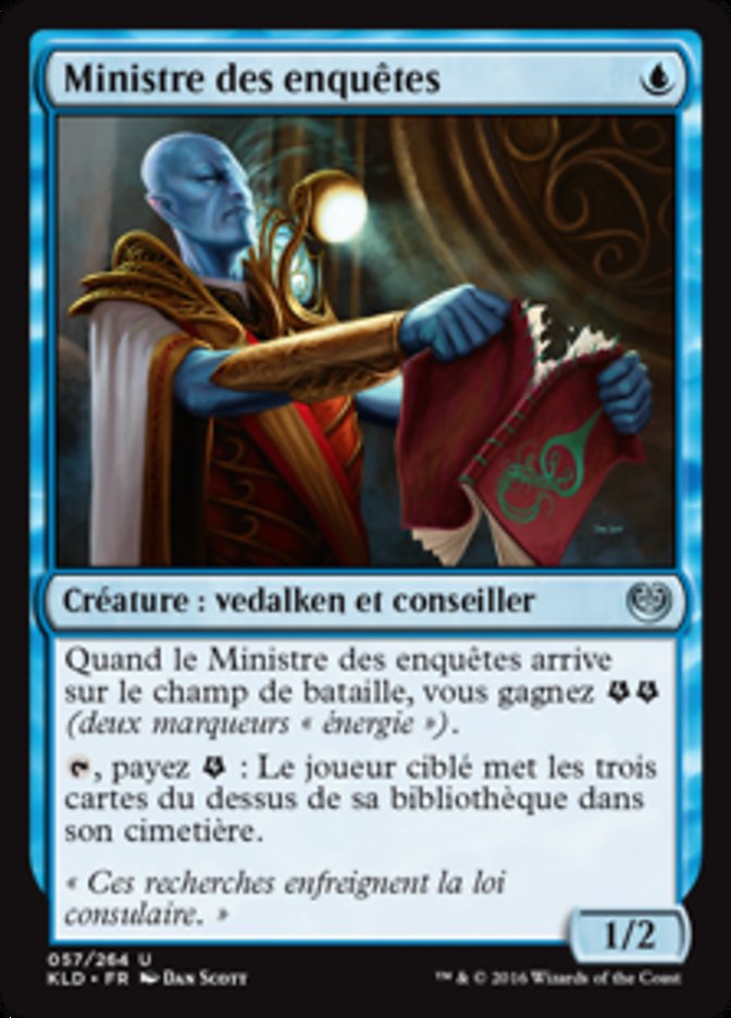 image Ministre des enquêtes