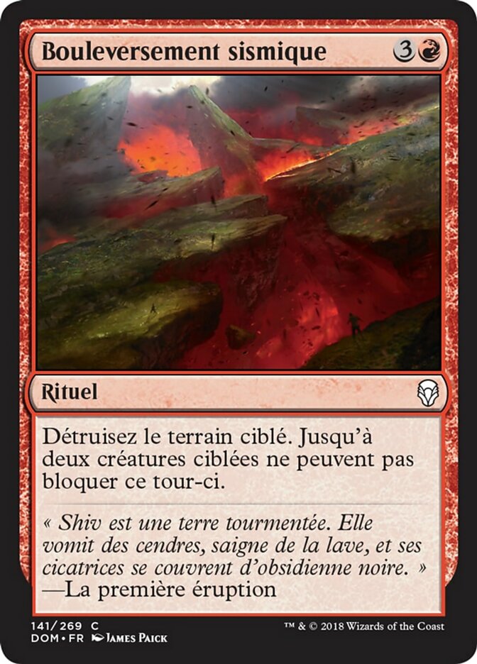 image Bouleversement sismique