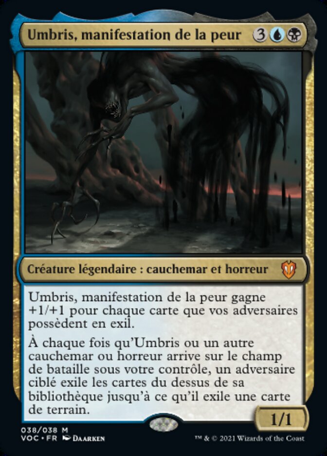 image Umbris, manifestation de la peur