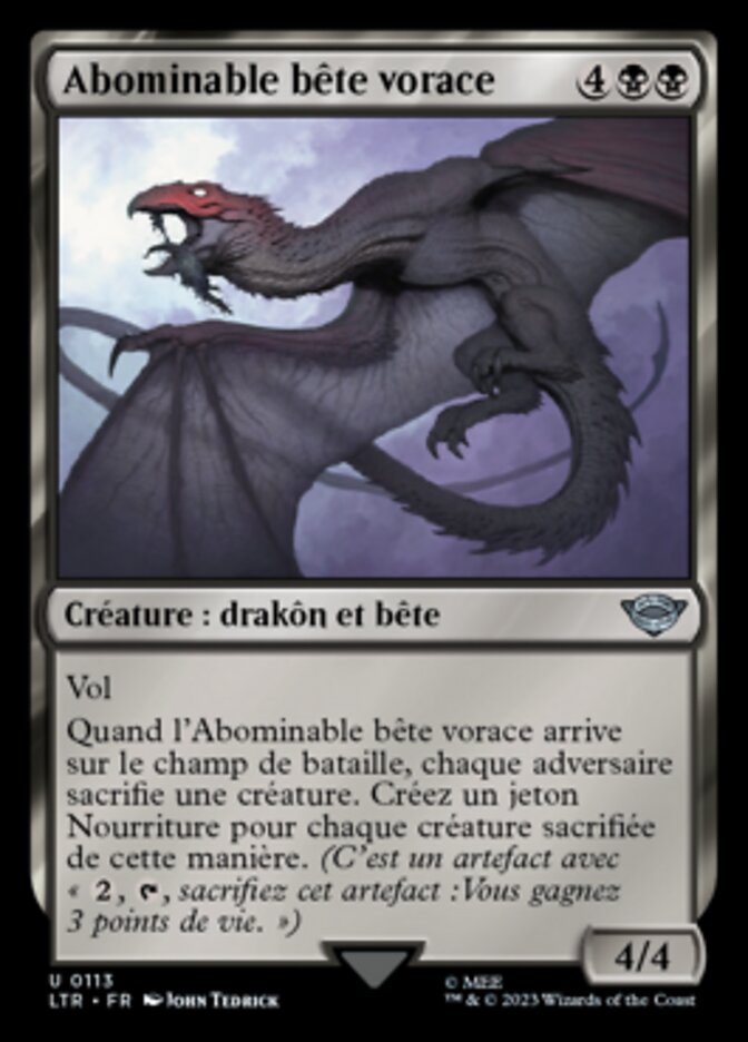 image Abominable bête vorace