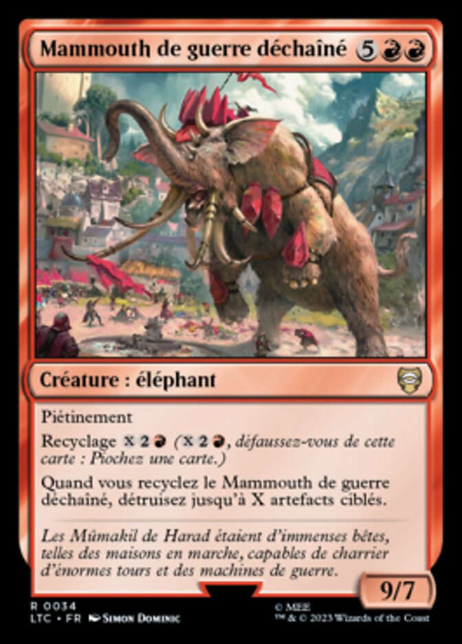 image Mammouth de guerre déchaîné