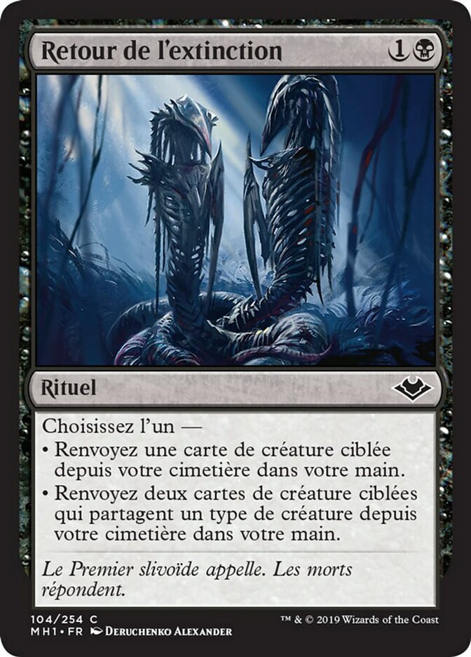 image Retour de l'extinction