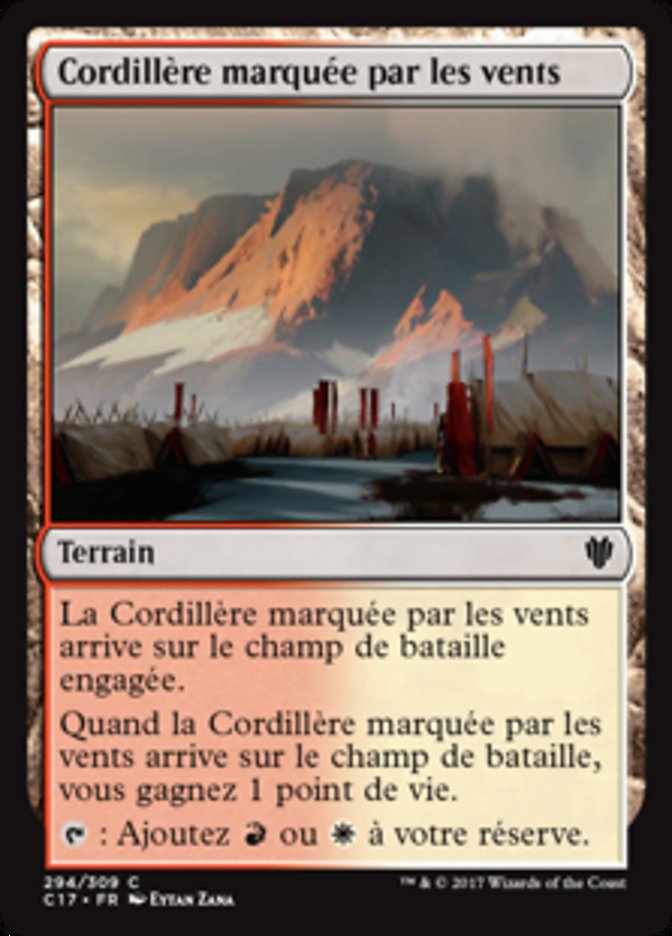 image Cordillère marquée par les vents