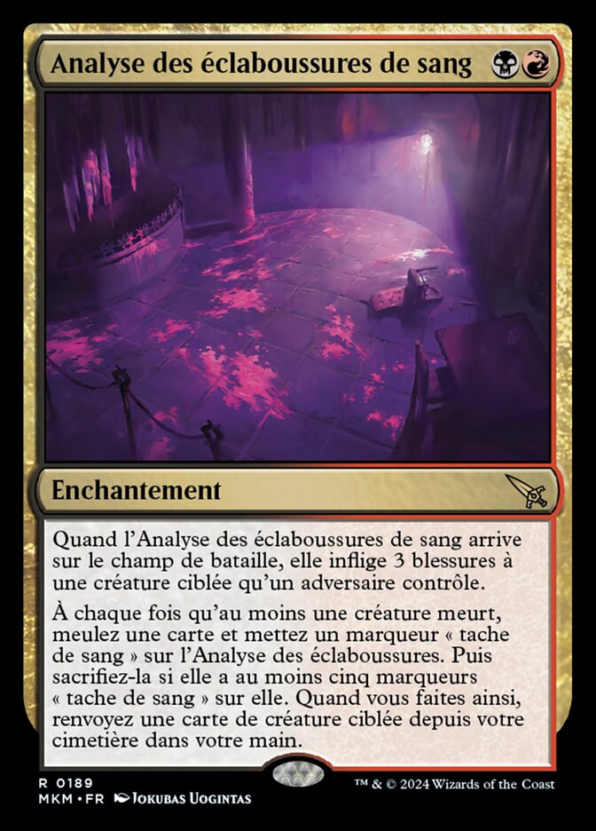 image Analyse des éclaboussures de sang