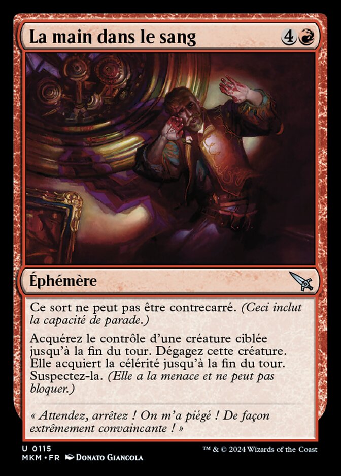 image La main dans le sang