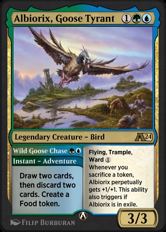 image Albiorix, Goose Tyrant // Wild Goose Chase