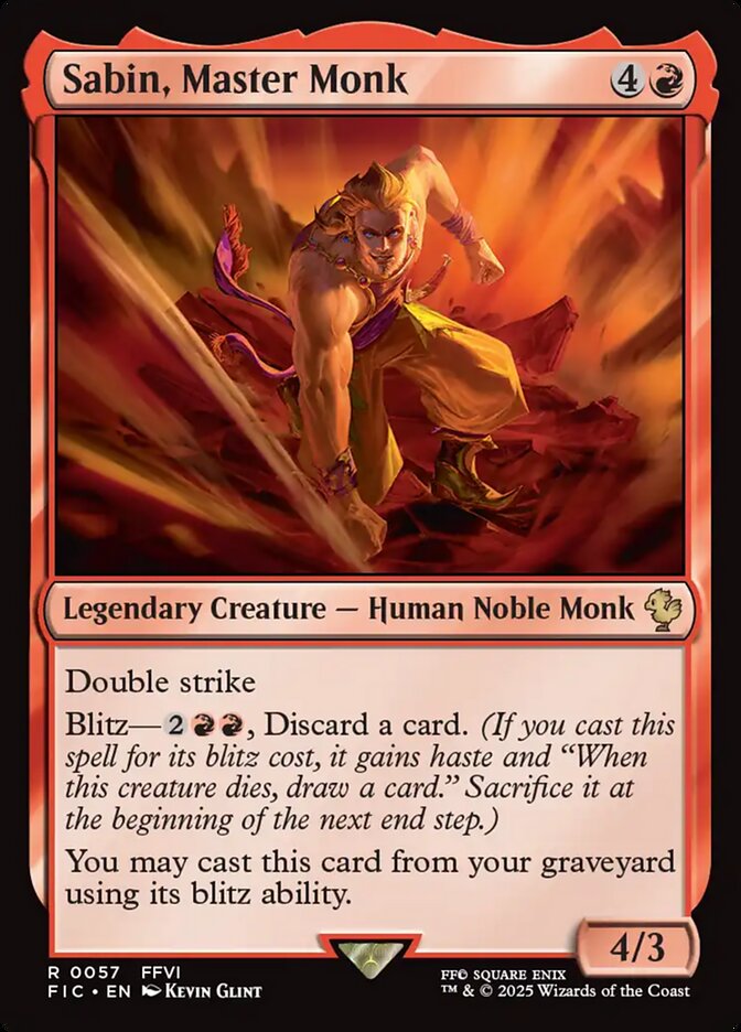 image Sabin, Master Monk