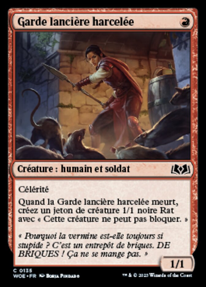 image Garde lancière harcelée