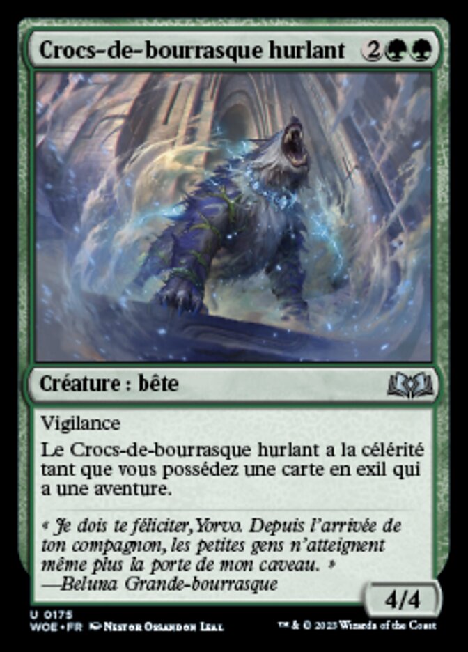 image Crocs-de-bourrasque hurlant