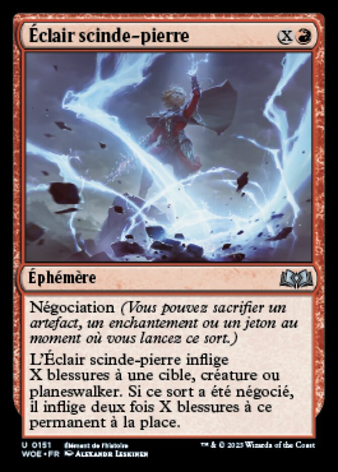 image Éclair scinde-pierre