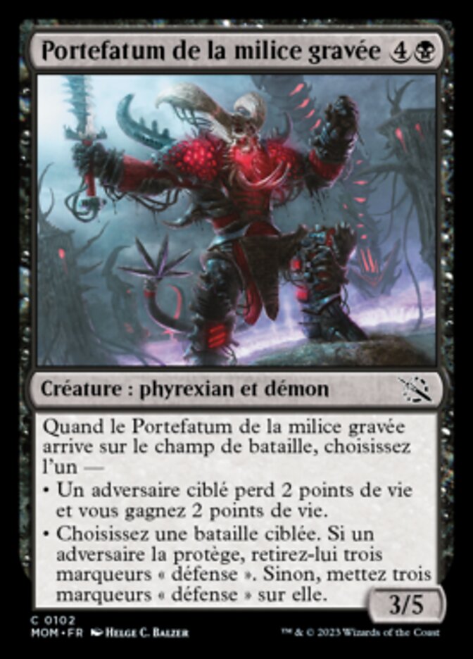 image Portefatum de la milice gravée