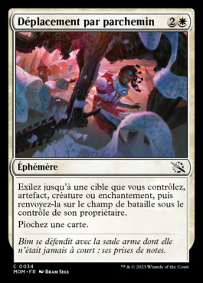 image Déplacement par parchemin