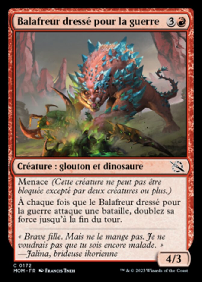 image Balafreur dressé pour la guerre