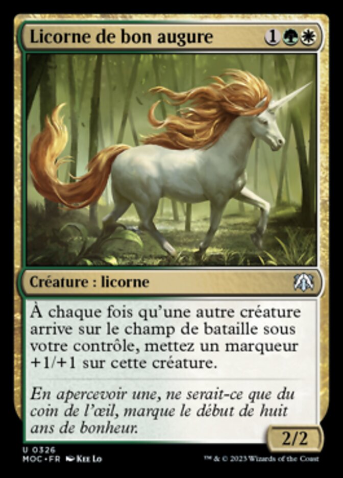 image Licorne de bon augure