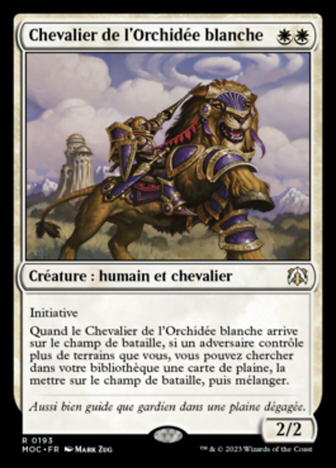 image Chevalier de l'Orchidée blanche