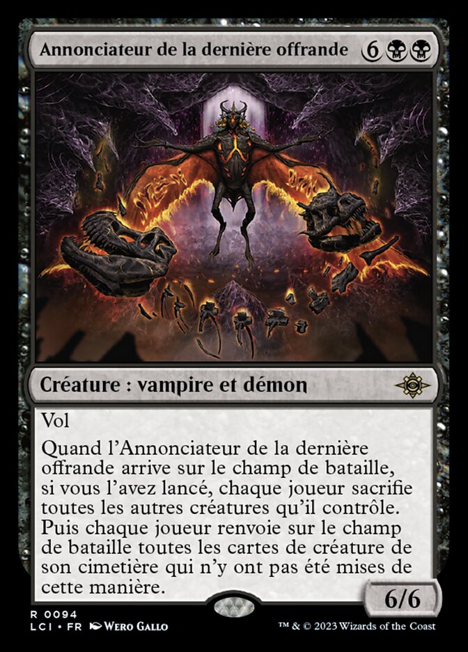 image Annonciateur de la dernière offrande