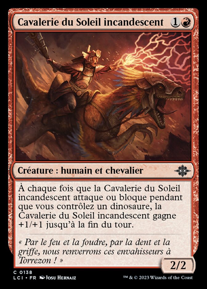 image Cavalerie du Soleil incandescent