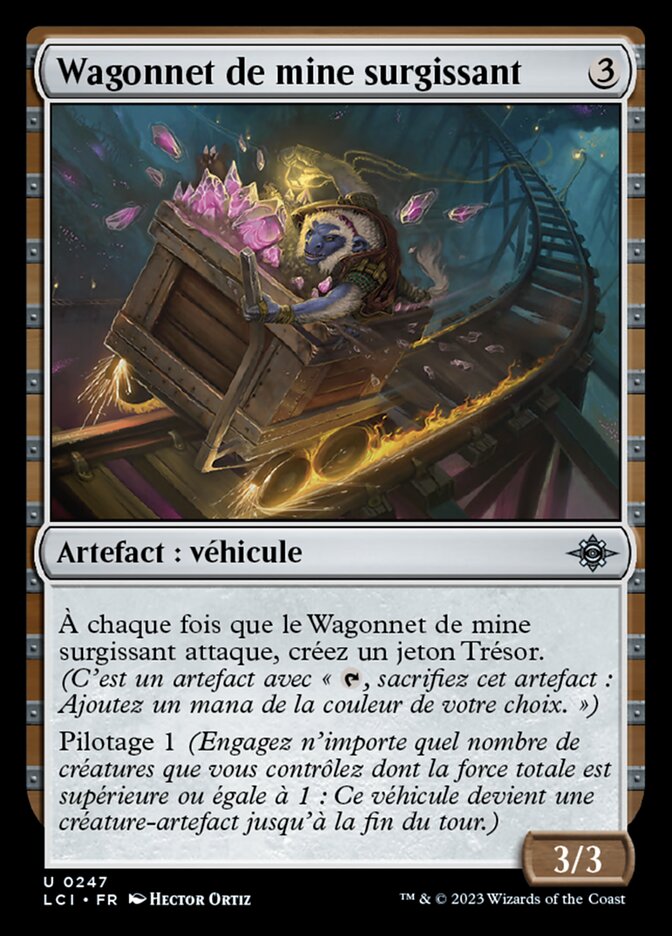 image Wagonnet de mine surgissant