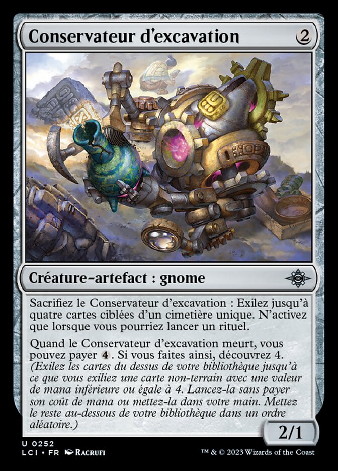 image Conservateur d'excavation