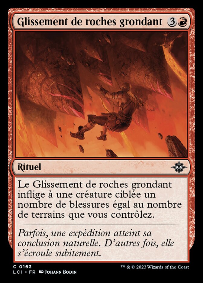 image Glissement de roches grondant