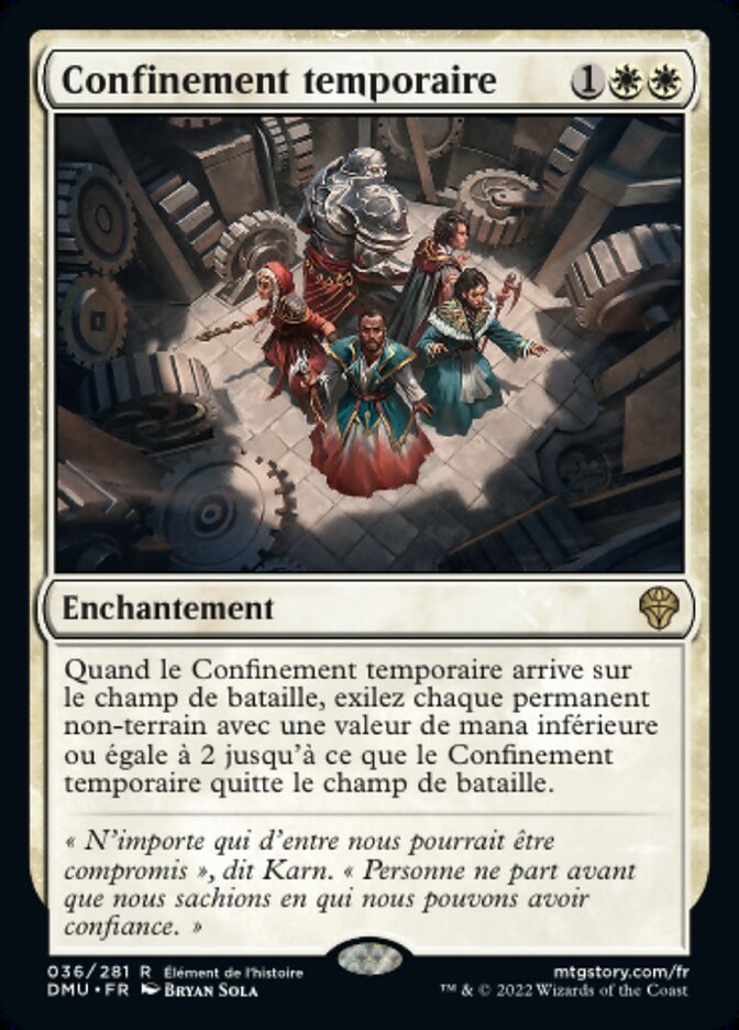 image Confinement temporaire