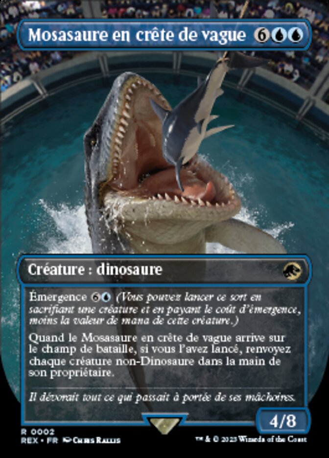 image Mosasaure en crête de vague