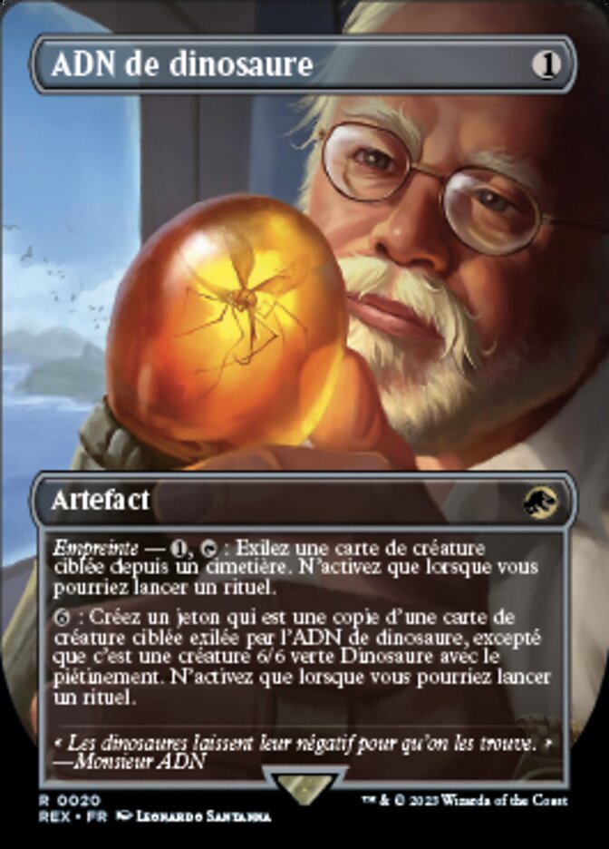 image ADN de dinosaure