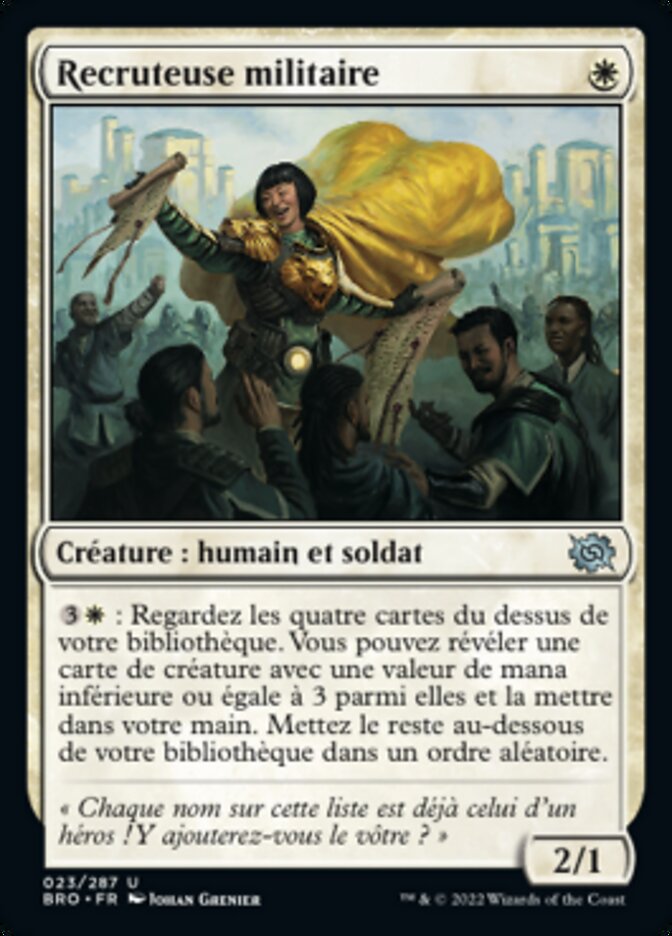 image Recruteuse militaire