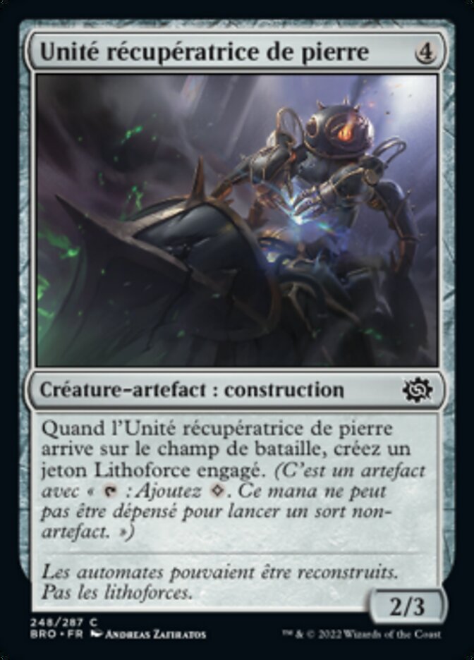 image Unité récupératrice de pierre