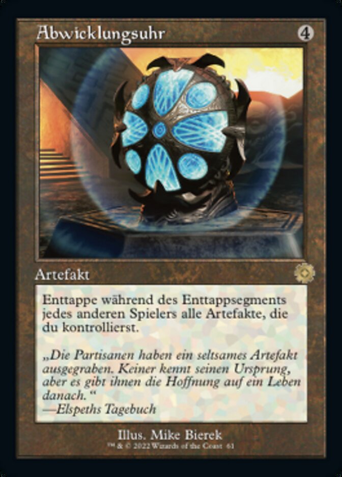 Abwicklungsuhr