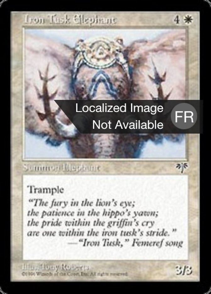 image Eléphant aux défenses de fer