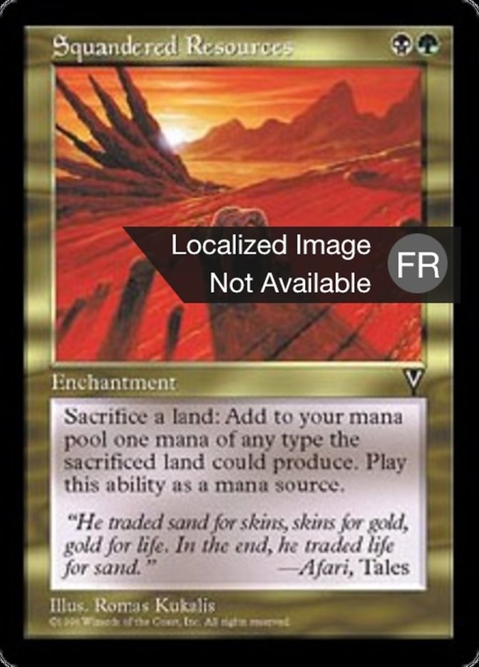 image Ressources gaspillées