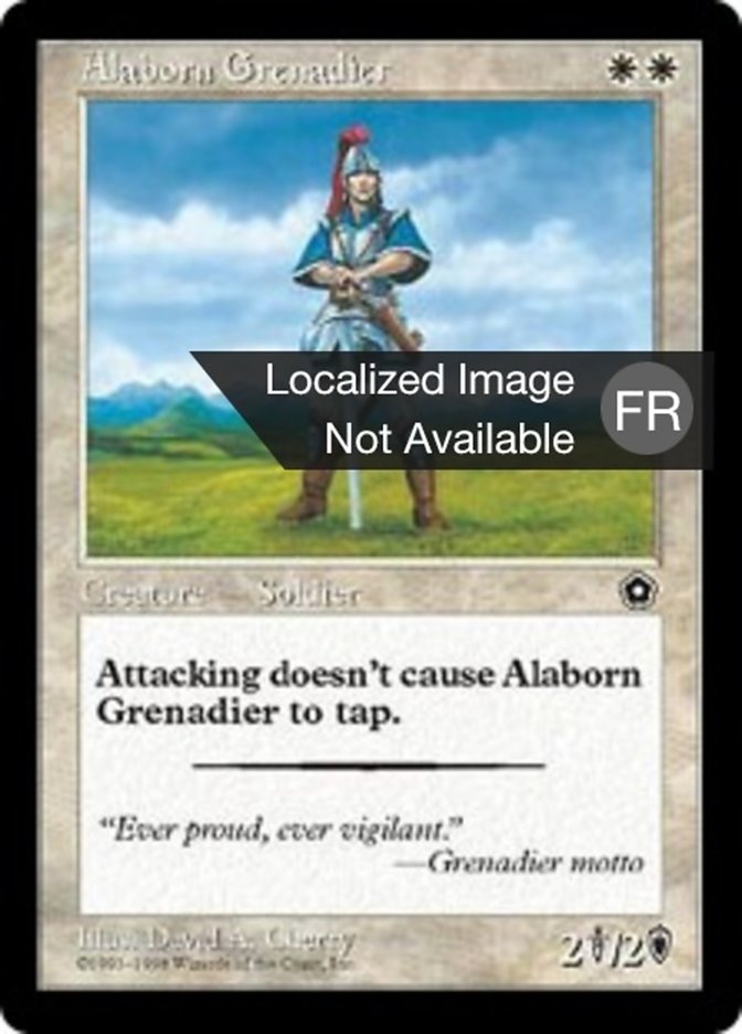 image Grenadier d'Alaborn