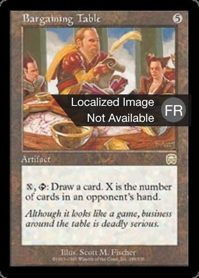 image Table de marchandage