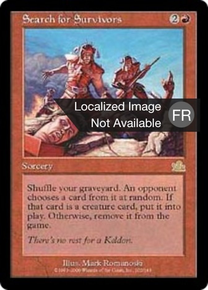 image Recherche des survivants