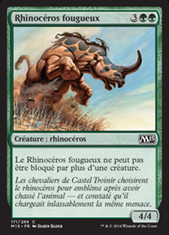 image Rhinocéros fougueux