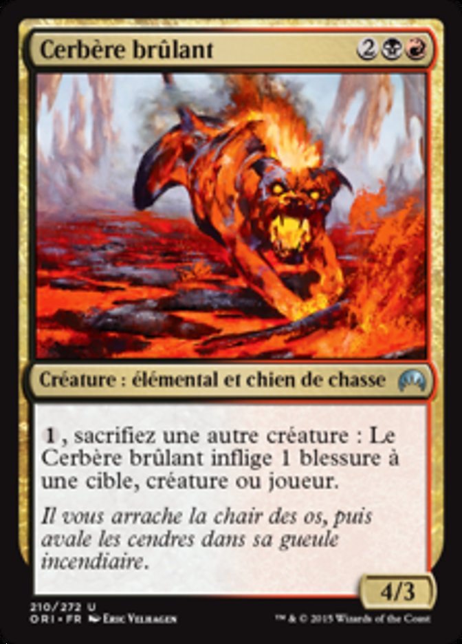 image Cerbère brûlant