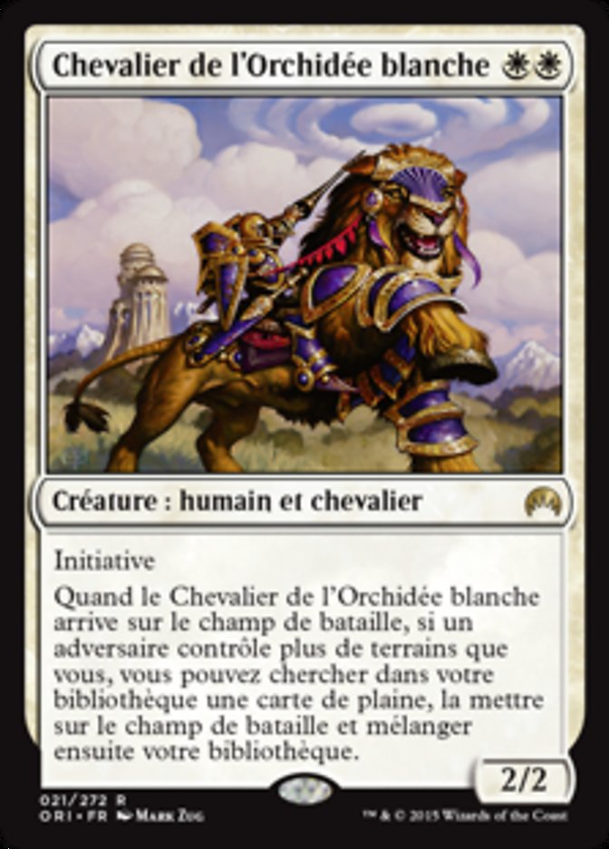 image Chevalier de l'Orchidée blanche