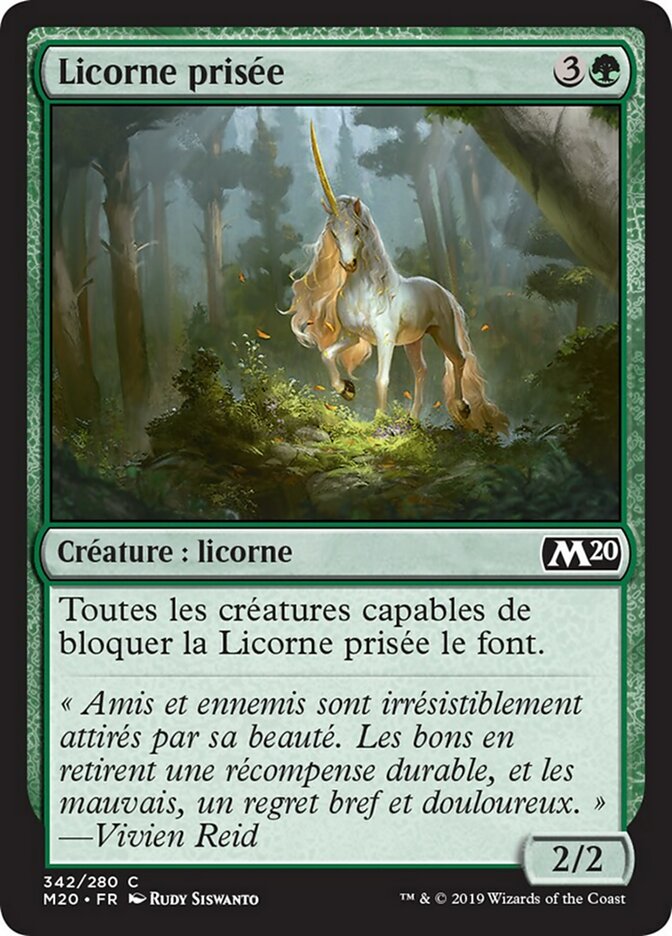 image Licorne prisée