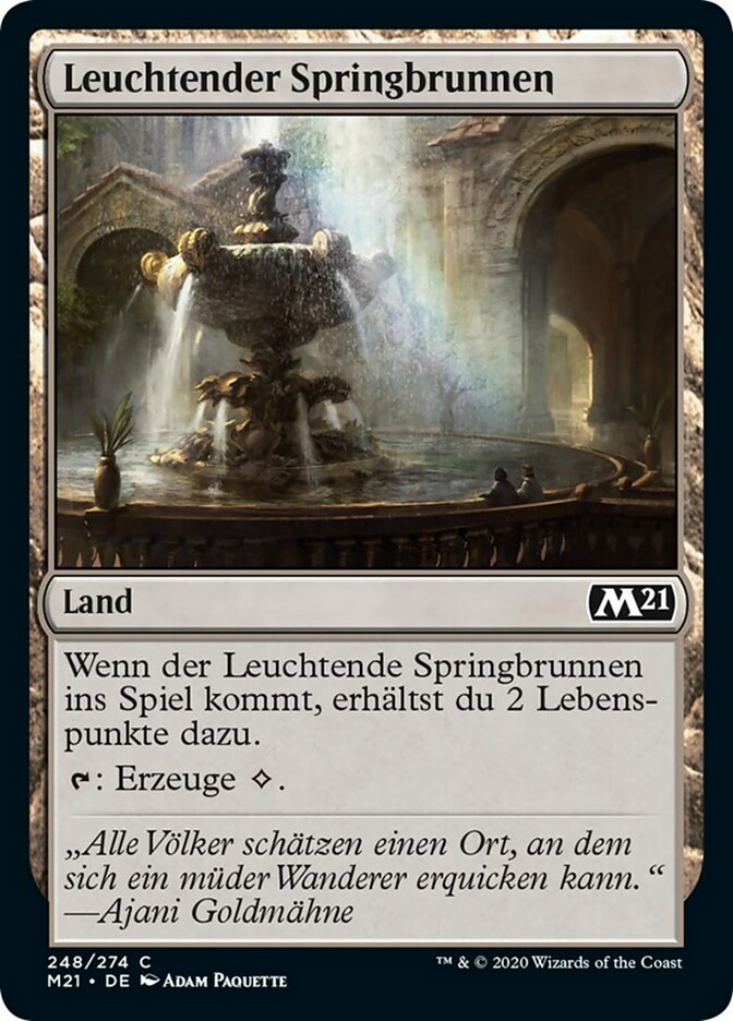 Leuchtender Springbrunnen