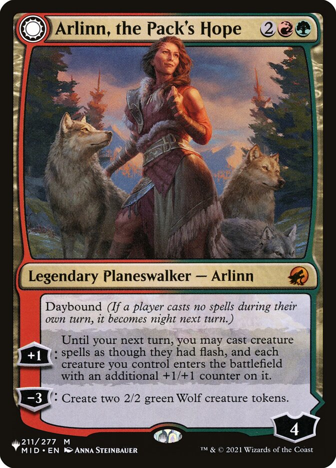 image Arlinn, the Pack's Hope // Arlinn, the Moon's Fury