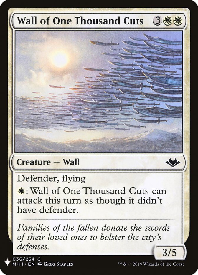 image Wall of One Thousand Cuts