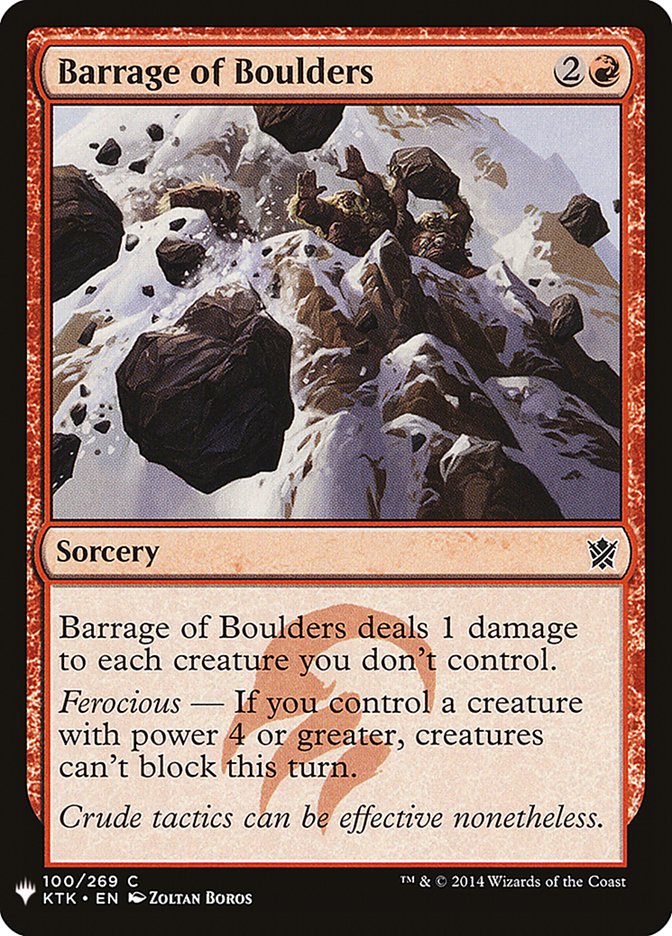 image Barrage of Boulders